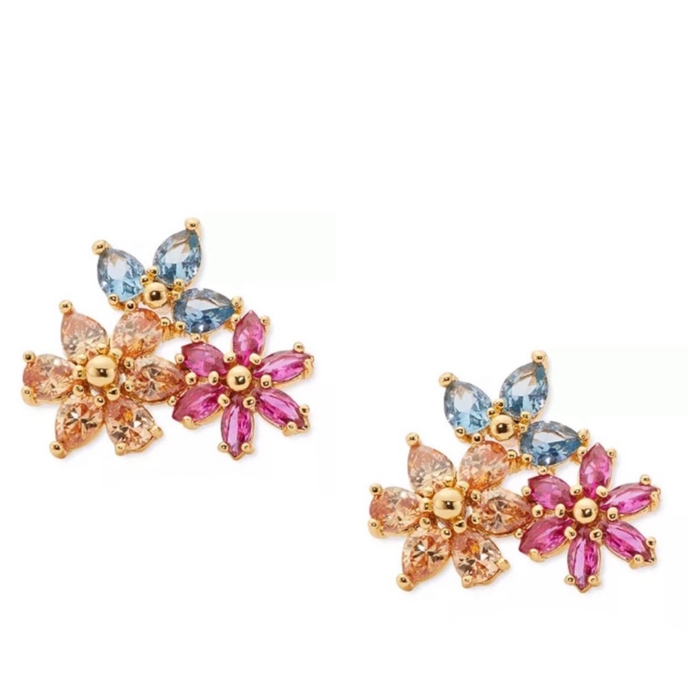 KATE SPADE • First Bloom Cluster Flower Earrings - Picture 3 of 6